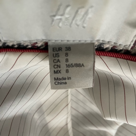 H&M/EUC Jacket Blazer Tartan Wool Blend - Picture 9 of 10